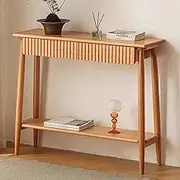 HOLGVE Console Table, Wood Behind Couch Table, Sofa Table with Drawers, Entryway Table, Accent Hallway Table, for Hallway, Entrance, Foyer, Living Room(31.4inch/80cm)