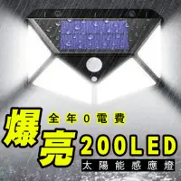 在飛比找momo購物網優惠-【Saikoyen】強光200LED太陽能感應燈2入(室外燈