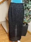 House of Harlow 1960 x Revolve Womens Metallic Crochet Maxi Skirt Size M Black