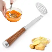 Potato Masher Heavy Duty Mashed Potatoe Masher, Potato Smasher with Wood Hand...
