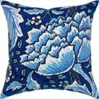 DIY Needlepoint Kit "Peony flower" Tapestry Pillow Cover Printed Canvas