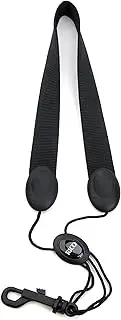 Rico Saxophone Strap, Tenor/Baritone, Black Nylon, Snap Hook