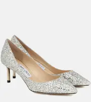 [Jimmy Choo] Jimmy Choo Romy 60 glitter pumps AU 5 metallic