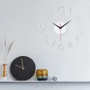 3D Frameless Wall Clock, Silent DIY Wall Clock Number Wall Stickers Home Decor