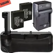 High Power Battery Grip Kit for Canon Rebel T7i and EOS 77D DSLR Camera - Includes Battery Grip + 2 BM Premium LP-E17 Batteries + Battery Charger