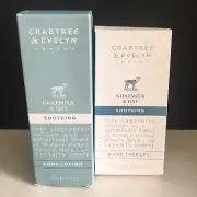 Crabtree & Evelyn Goatmilk & Oat Body Lotion 8.5 fl oz and Hand Therapy 3.45 oz
