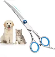 Dog Cat Grooming Scissors, Pet Grooming Scissor with Safety round Tip, Stainless