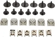 KIMISS 24pcs MC3003 Engine Undertray Clips and Screws Engine Undertray Fasteners Clips Screw Engine Splash Shield Guard Undertray Cover Screws Kit for C‑Class W203 W204 CL203