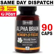 ONNIT Alpha BRAIN 90 Capsules Premium Quality MEGA VALUE PACK FAST POST AU