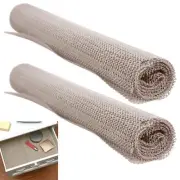 2 Rolls Grip Liner Cushion Non Slip Drawer Shelf Mat Cut Lining Pad Tool Box Tan