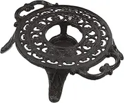 BESTOYARD Cast Iron Teapot Heater Warmer Base with Tea Light Holder, Insulated Teapot Stand for Brewing Tea, Coffee, Milk, Home Decor, Dark Brown
