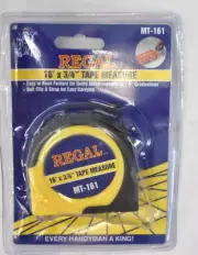 Regal 16' x 3/4" Tape Measure Tool Handyman Yellow/Black Easy Read MT-161