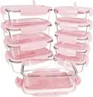 ZRRHOO 10 Pack Glass Food Storage Containers Set, Meal Prep Containers with Lids