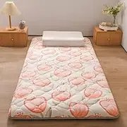 Japanese Floor Mattress, Portable Folding Tatami Soft and Comfortable Futon Mat, for Travel Camping Children's(D,150 * 190cm)