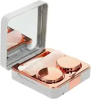 [WOFASHPURET] 1 Set Travel Marble Pattern Case Box with Mirror Durable Material Portable Holder for Women for Sighted Friends
