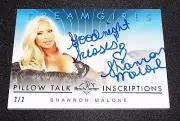 2017 Benchwarmer SHANNON MALONE Dreamgirls PT INSCRIPTIONS Blue Auto/2 PLAYBOY