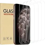4 Pack for iPhone 11 Pro Max/Xs Max Screen Protector，Premium Tempered Glass Film 9H Hardness，Scratch Resistant，Bubble Free，Easy Installation，Ultra Durable，HD Clear，Case Friendly [6.5 inch]