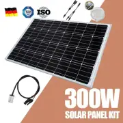 12V 300W Fixed Solar Panel Kit Mono Home Caravan Camping Battery Charging Power