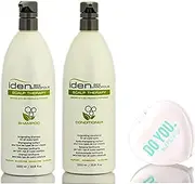 Iden Bee Propolis SCALP THERAPY Shampoo & Conditioner DUO Set (with Sleek Compact Mirror) 33.8 oz / 1000ml - Large Liter DUO Kit
