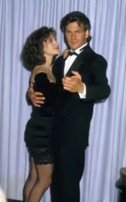Jennifer Grey & Patrick Swayze at the Shrine Auditorium in L - 1988 Old Photo