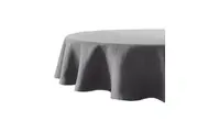 Bambury Home Decor Tableware Linen Round Tablecloth 228cm Charcoal Woven