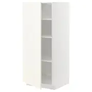 METOD high cabinet with shelves, white/Vallstena white, 60x60x140 cm