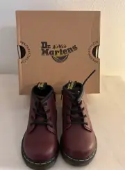 New Dr Martens AirWair Brooklee B Cherry Red Kids Softy T AW004 US Size 5