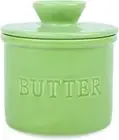 Butter Dish, Butter Crock for Counter with Water Line for Spreadable Butter