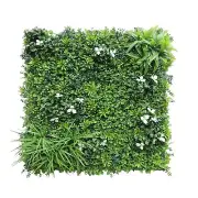 Artificial Grass Wall Panels 40"x40"-1Pack Greenery Backdrop Faux Boxwood Pan...