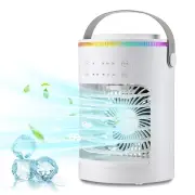 Mini USB Rechargeable Fan Portable Cooling Fan Household Office Air Conditioning Fan 3-Speed Wind Speed Adjustment 7-Col