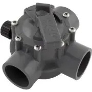 Zodiac Jandy Diverter Valve, /Zod, 1-1/2 S/2 Spg Pos Seal, 3 Way, Gray #1154