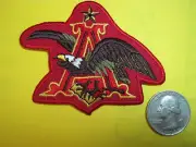 BEER PATCH BUDWEISER ANHEUSER - BUSCH EAGLE IRON ON -or- SEW ON SMALL SIZE LOOK