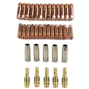 Reliable 38pcs MB15 MIG Welding Torch Consumables Set for Various Welding Needs