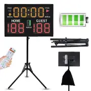 Electronic Basketball Scoreboard with Buzzer, Digital Scoreboard with Remote,...