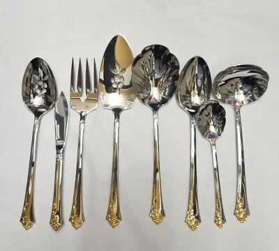 ONEIDA Golden Damask Rose Stainless Flatware