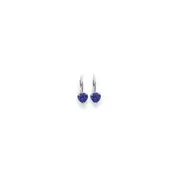14k White Gold 5mm Heart Tsavorite Earrings