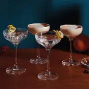 Waterford Mixology Cocktail Clear Crystal Hand Blown Coupe Glasses Set of 4
