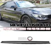 Gloss Black Side Skirts For 14-20 BMW 4-Series F32 F33 F36 M Sport Extension Lip (for: BMW)
