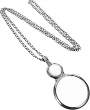 Magnifier Pendant Necklace for Reading Portable Monocle Glass Jewelry for Women Comfortable Design for Seniors and Hobbyists Present for