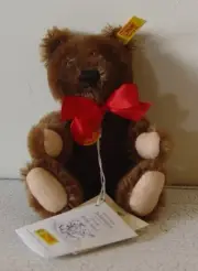 STEIFF "DECADE TEDDY BEAR-1980" EAN 029080 MINIATURE BROWN MOHAIR REPLICA 2003