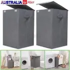 2X 100L Large Laundry Basket With Lid Folding Washing Clothes Storage Hamper Bin