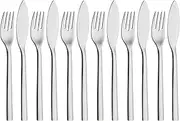 WMF Nuova Fish Cutlery Set, 12 Pieces, Fish Set for 6 People, Fish Fork, Fish Knife, Polished Cromargan Stainless Steel, Dishwasher Safe