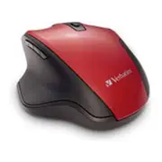 Verbatim Silent Ergonomic Wireless LED Mouse - Red [70243]