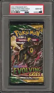 Pokemon Evolving Skies Umbreon Art Authentic Sealed Booster Pack PSA 10