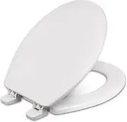 [Centoco] 750CT-001 Round Premium Solid Plastic Toilet Seat, Includes Regular and Skirted Toilet Hardware, White