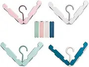 Folding Hanger, Portable Folding Hanger, Space Saving, Easy to Carry, Folding Hanger for Travel and Children's Clothes (6PCS)