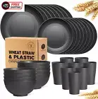 COZY Wheat Straw Dinner Set | Eco-Friendly Camping Dinnerware Set | Microwavable