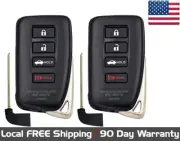 2x New Replacement Proximity Key Fob Remote For 2014-2020 Lexus RCF