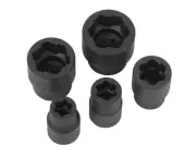 Performance Tool W38918 5 Piece 3/8 Inch Drive Bolt Extractor Set