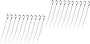 2sets Stainless Steel BBQ Skewers with Hooks Durable Grilling Skewers for Meat Vegetables for Barbecue Parties and Outdoor Cooking 10pcs*2